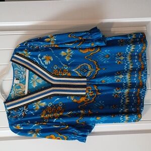 CATO vibrant blue /gold top XL